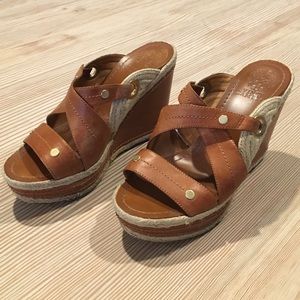 Vince Camuto Leather Wedges, Size 8